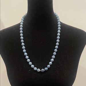 Denim  Blue Beaded Necklace vintage